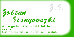 zoltan visnyovszki business card