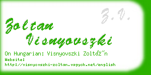 zoltan visnyovszki business card